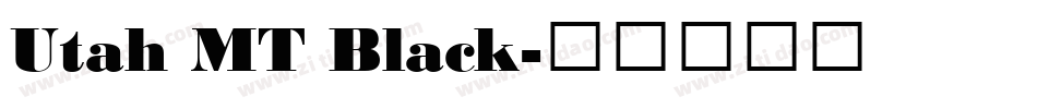 Utah MT Black字体转换
